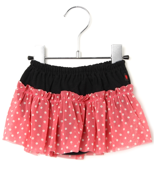 CHUBBYGANG（チャビーギャング）の「BABY ドットチュール ブルマスカート（スカート・キッズ・ブラック/ブルー/ピンク・FREE）」の3枚目の写真