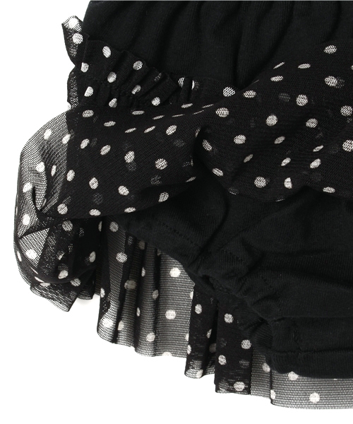 CHUBBYGANG（チャビーギャング）の「BABY ドットチュール ブルマスカート（スカート・キッズ・ブラック/ブルー/ピンク・FREE）」の9枚目の写真
