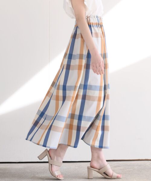 rps（アールピーエス）の「ＢＩＧチェックフレアースカート（スカート・レディース・ベージュ/イエロー/ブルー/グリーン/ネイビー/オレンジ/パープル・M/フリー）」の7枚目の写真