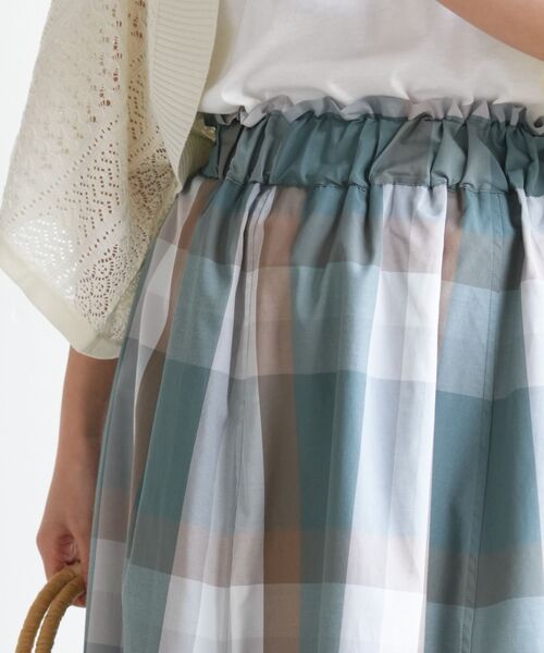 rps（アールピーエス）の「ＢＩＧチェックフレアースカート（スカート・レディース・ベージュ/イエロー/ブルー/グリーン/ネイビー/オレンジ/パープル・M/フリー）」の10枚目の写真