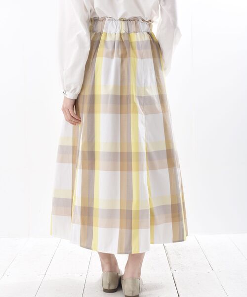 rps（アールピーエス）の「ＢＩＧチェックフレアースカート（スカート・レディース・ベージュ/イエロー/ブルー/グリーン/ネイビー/オレンジ/パープル・M/フリー）」の8枚目の写真