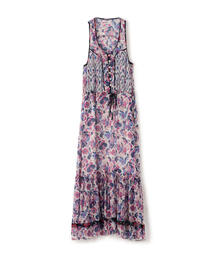 *Marant Etoile* プリントボヘミアンワンピース イザベルマラン ワンピース 34 花柄 ボヘミアン柄 フリル A