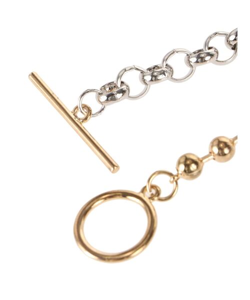 jouetie（ジュエティ）の「ミックスチェーンブレスレット（ブレスレット・レディース・シルバー/ゴールド・FREE）」の4枚目の写真