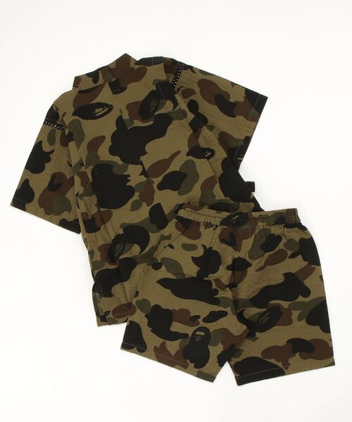 A BATHING APE（アベイシングエイプ）の「1ST CAMO JINBEI SUIT K（浴衣・キッズ・グリーン/イエロー・130/100/110/120）」の3枚目の写真