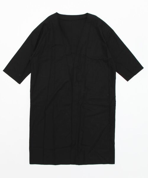 AMELY(エミリー)の「リネン混ロングカーディガン(ワンピース・レディース・カーキ/ベージュ/グレイッシュベージュ/ブラック/マスタード・M/L)」の6枚目の写真