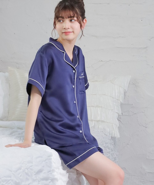 セール サテンルームウェア 上下セット ルームウェア パジャマ Honeys ハニーズ のファッション通販 Zozotown