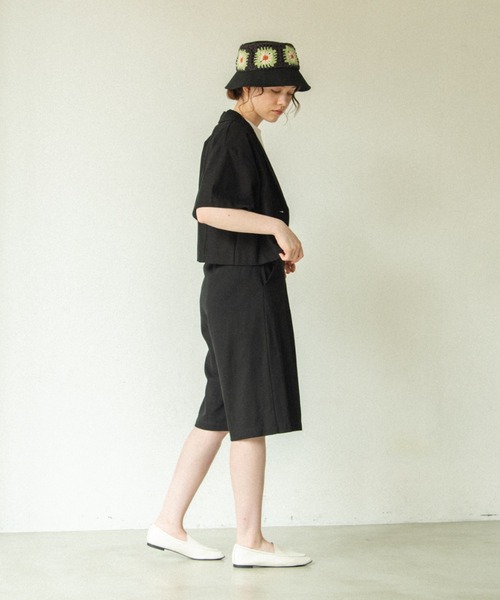 idem（イデム）の「crochet bucket hat/かぎ編みクロシェバケットハット（ハット・レディース・ブラック・FREE）」の7枚目の写真