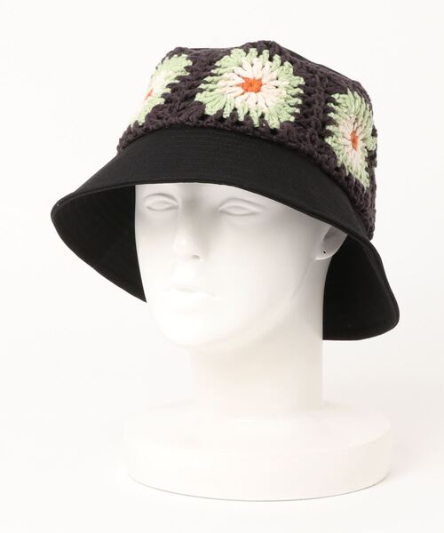 idem（イデム）の「crochet bucket hat/かぎ編みクロシェバケットハット（ハット・レディース・ブラック・FREE）」の12枚目の写真