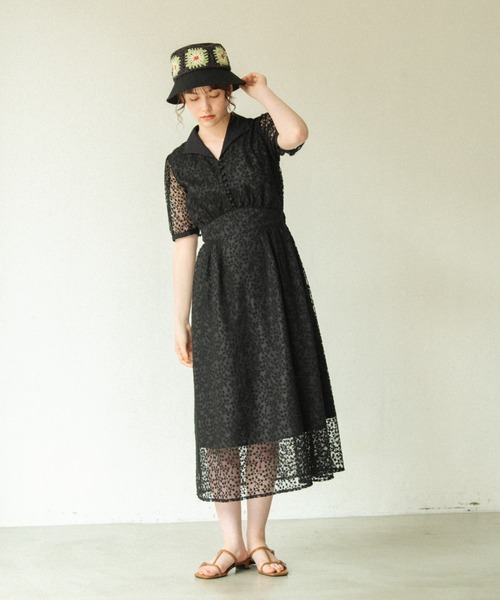 idem（イデム）の「crochet bucket hat/かぎ編みクロシェバケットハット（ハット・レディース・ブラック・FREE）」の5枚目の写真