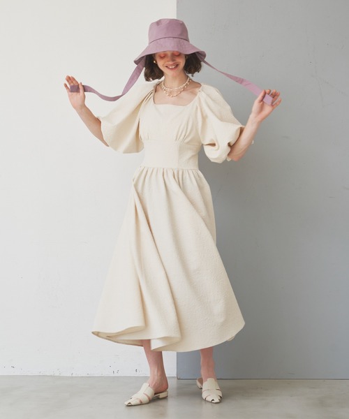 LA BELLE ETUDE(ラベルエチュード)の「BACK OPENベアSETワンピース(ワンピース・レディース・ホワイト/ブラック/ブルー・FREE)」の4枚目の写真