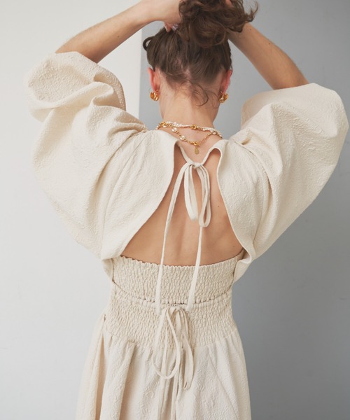 LA BELLE ETUDE(ラベルエチュード)の「BACK OPENベアSETワンピース(ワンピース・レディース・ホワイト/ブラック/ブルー・FREE)」の10枚目の写真