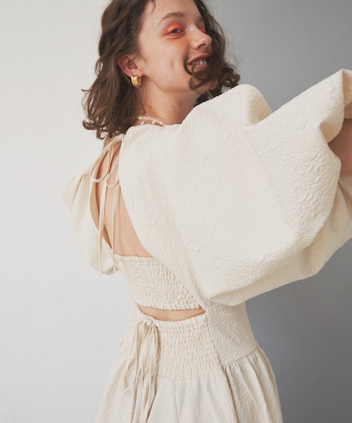 LA BELLE ETUDE(ラベルエチュード)の「BACK OPENベアSETワンピース(ワンピース・レディース・ホワイト/ブラック/ブルー・FREE)」の11枚目の写真