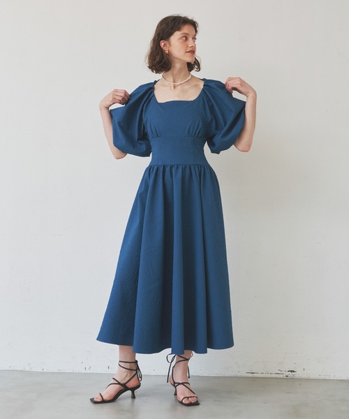 LA BELLE ETUDE(ラベルエチュード)の「BACK OPENベアSETワンピース(ワンピース・レディース・ホワイト/ブラック/ブルー・FREE)」の6枚目の写真