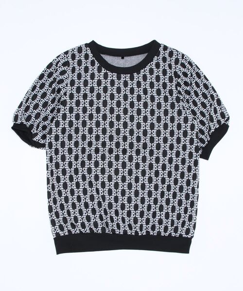SpRay(スプレイ)の「モノグラム ジャガードプチハイ(Tシャツ/カットソー・レディース・ライトベージュ/ブラック/アイボリー・FREE)」の12枚目の写真
