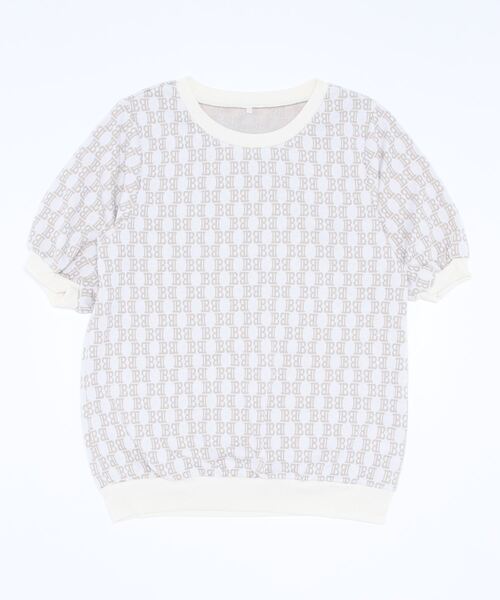 SpRay(スプレイ)の「モノグラム ジャガードプチハイ(Tシャツ/カットソー・レディース・ライトベージュ/ブラック/アイボリー・FREE)」の11枚目の写真