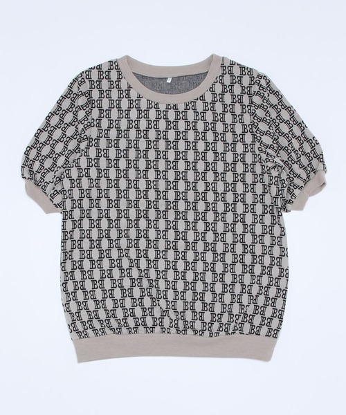 SpRay(スプレイ)の「モノグラム ジャガードプチハイ(Tシャツ/カットソー・レディース・ライトベージュ/ブラック/アイボリー・FREE)」の17枚目の写真