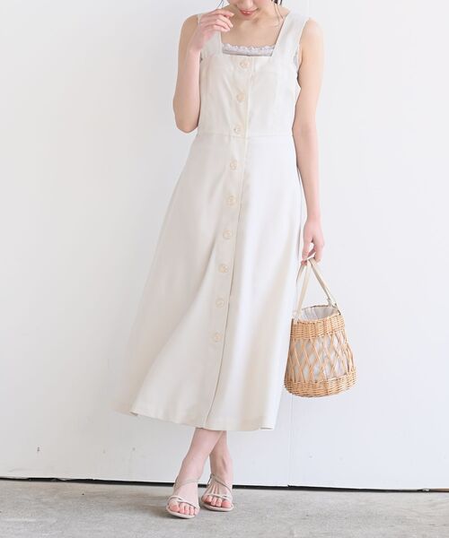 rps（アールピーエス）の「フロントボタンジャンスカワンピース（ジャンパースカート・レディース・ブラック/ネイビー/アイボリー・M）」の2枚目の写真