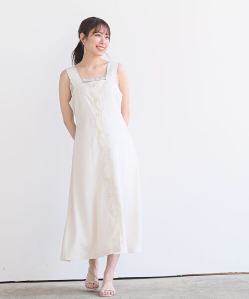 rps（アールピーエス）の「フロントボタンジャンスカワンピース（ジャンパースカート・レディース・ブラック/ネイビー/アイボリー・M）」の4枚目の写真