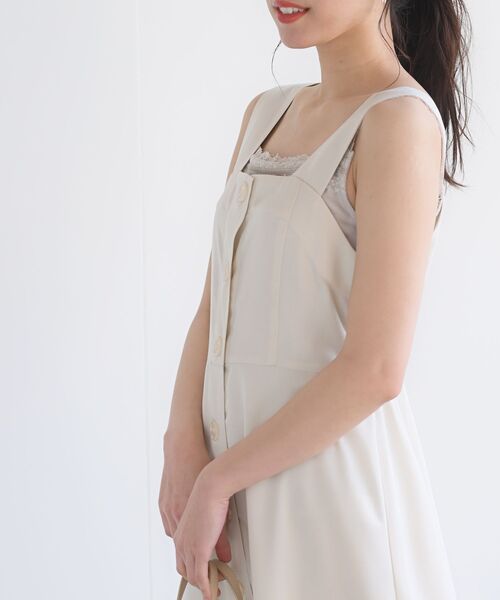 rps（アールピーエス）の「フロントボタンジャンスカワンピース（ジャンパースカート・レディース・ブラック/ネイビー/アイボリー・M）」の9枚目の写真