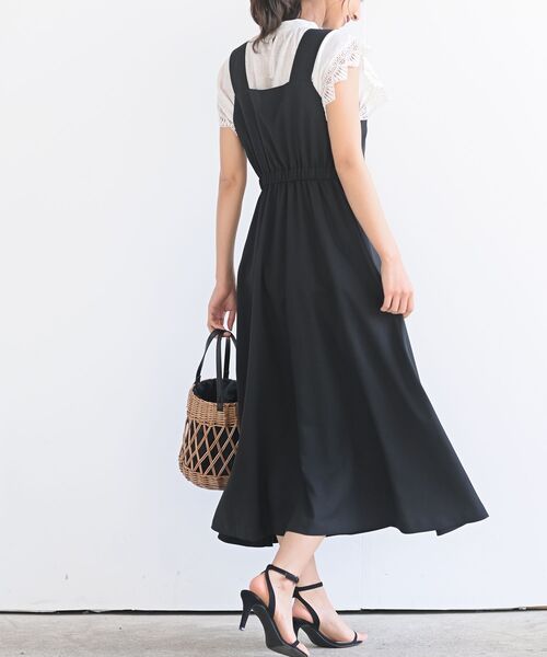 rps（アールピーエス）の「フロントボタンジャンスカワンピース（ジャンパースカート・レディース・ブラック/ネイビー/アイボリー・M）」の15枚目の写真