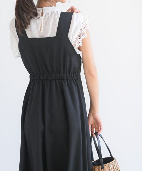 rps（アールピーエス）の「フロントボタンジャンスカワンピース（ジャンパースカート・レディース・ブラック/ネイビー/アイボリー・M）」の19枚目の写真