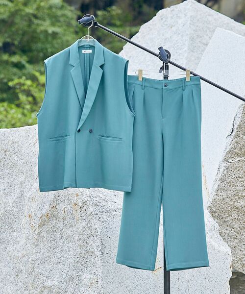 TK タケオキクチ スリーブレスジャケット ベスト ジレ L 黒 1-20 KIKUCHI（ティーケータケオキクチ）の「◇スリーブレス