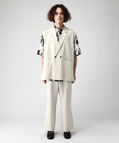 TK タケオキクチ スリーブレスジャケット ベスト ジレ L 黒 1-20 KIKUCHI（ティーケータケオキクチ）の「◇スリーブレス