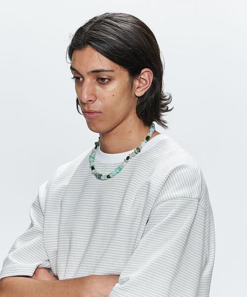 MONKEY TIME(モンキータイム)の「<monkey time> MULTI COLOR STONE NECKLACE/ネックレス(ネックレス・メンズ・ライム/ライトピンク・FREE)」の5枚目の写真