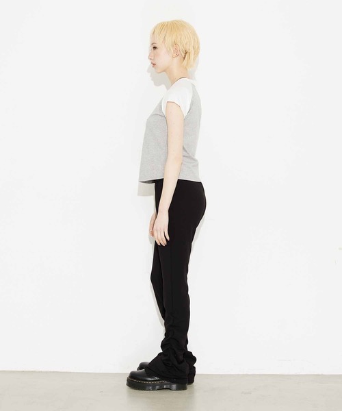 X-girl（エックスガール）の「GATHERED EASY FLARE PANTS/裾ギャザー　イージーパンツ/フレアパンツ（その他パンツ・レディース・ブラウン/グレー/ブラック・S/M）」の9枚目の写真