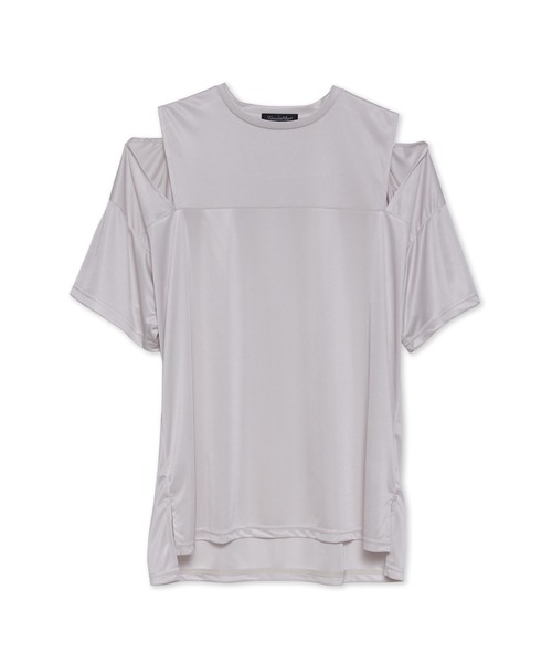 TORNADO MART(トルネードマート)の「【LADIES'】TORNADO MART∴ブライトスムーススリットオーバーTシャツ(Tシャツ/カットソー・レディース・ブラック/グレー/ライトグリーン・F)」の1枚目の写真