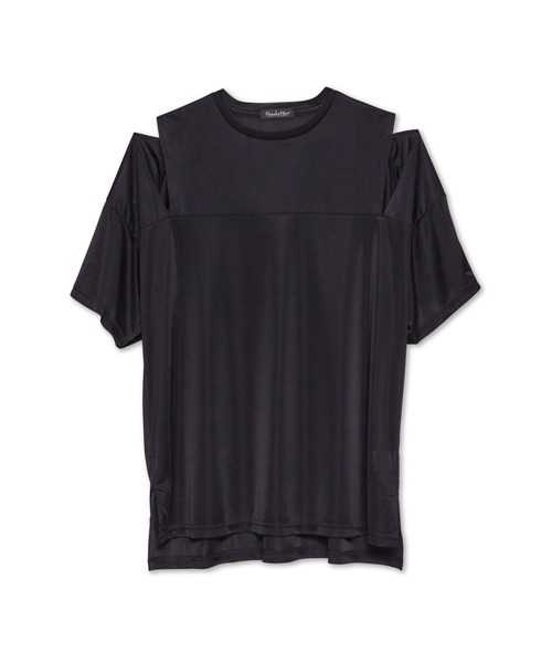 TORNADO MART(トルネードマート)の「【LADIES'】TORNADO MART∴ブライトスムーススリットオーバーTシャツ(Tシャツ/カットソー・レディース・ブラック/グレー/ライトグリーン・F)」の2枚目の写真