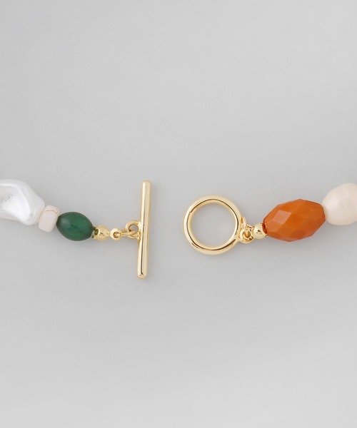 ANEMONE（アネモネ）の「マルチビーズマンテルネックレス（ネックレス・レディース・アイボリー/オレンジ・FREE）」の7枚目の写真