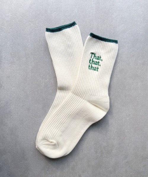 Loueme（ルエム）の「that 刺繍カラフルソックス（ソックス/靴下・レディース・ブラック/パープル/レッド/ピンク/ブルー/グリーン・FREE）」の14枚目の写真