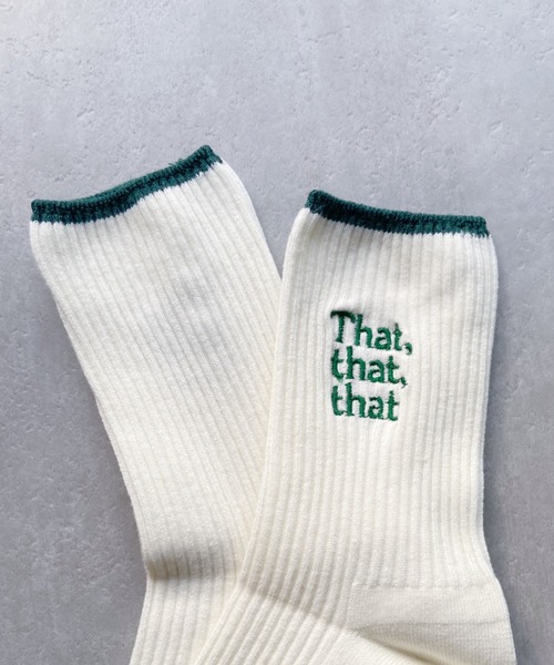 Loueme（ルエム）の「that 刺繍カラフルソックス（ソックス/靴下・レディース・ブラック/パープル/レッド/ピンク/ブルー/グリーン・FREE）」の16枚目の写真