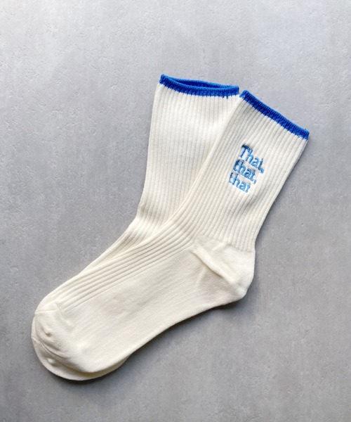 Loueme（ルエム）の「that 刺繍カラフルソックス（ソックス/靴下・レディース・ブラック/パープル/レッド/ピンク/ブルー/グリーン・FREE）」の13枚目の写真