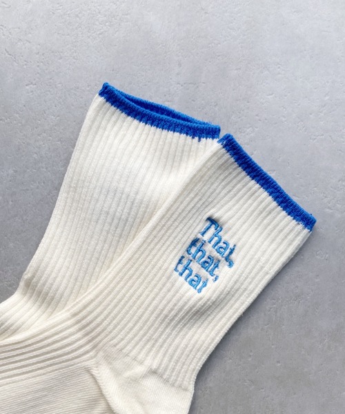 Loueme（ルエム）の「that 刺繍カラフルソックス（ソックス/靴下・レディース・ブラック/パープル/レッド/ピンク/ブルー/グリーン・FREE）」の18枚目の写真