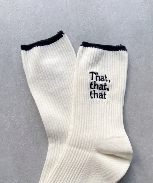 Loueme（ルエム）の「that 刺繍カラフルソックス（ソックス/靴下・レディース・ブラック/パープル/レッド/ピンク/ブルー/グリーン・FREE）」の10枚目の写真