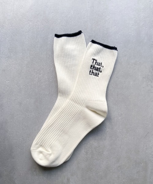 Loueme（ルエム）の「that 刺繍カラフルソックス（ソックス/靴下・レディース・ブラック/パープル/レッド/ピンク/ブルー/グリーン・FREE）」の8枚目の写真