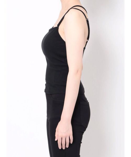 MURUA（ムルーア）の「バックストリングキャミ（パット付）（キャミソール・レディース・ブラック/アイボリー・FREE）」の15枚目の写真