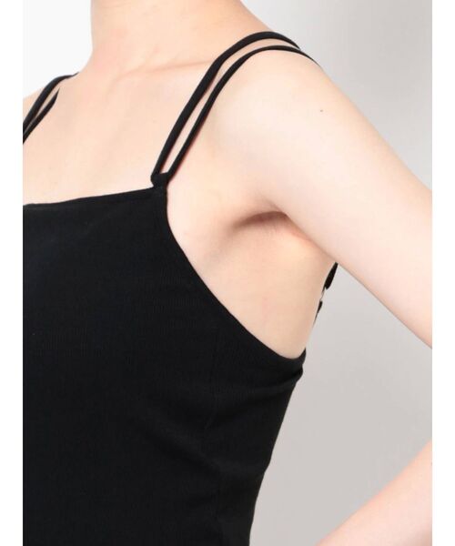 MURUA（ムルーア）の「バックストリングキャミ（パット付）（キャミソール・レディース・ブラック/アイボリー・FREE）」の18枚目の写真