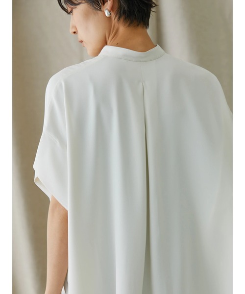 AMERICAN HOLIC（アメリカンホリック）の「とろみブラウス（シャツ/ブラウス・レディース・ドット/オフホワイト/ネイビー・M/L）」の8枚目の写真