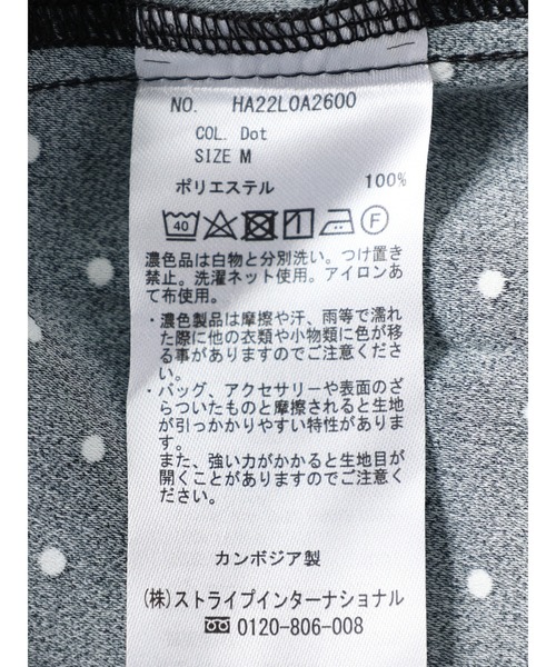 AMERICAN HOLIC（アメリカンホリック）の「とろみブラウス（シャツ/ブラウス・レディース・ドット/オフホワイト/ネイビー・M/L）」の20枚目の写真