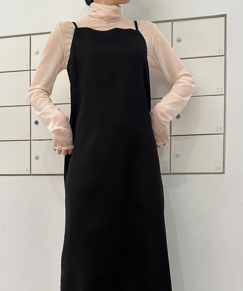 solleim（ソルレム）の「カラーシアーラメハイネックトップス（Tシャツ/カットソー・レディース・ブラック/ピンク/オレンジ/グリーン/アイボリー/ブラウン/グレー/グレー系1/ブラック系1/ホワイト系1/ブルー系1・M）」の13枚目の写真