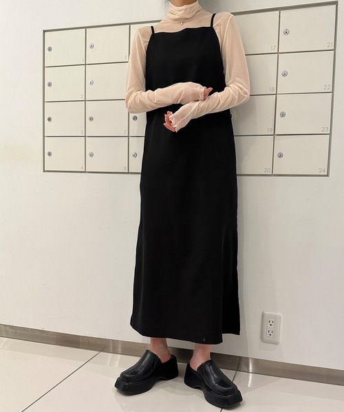 solleim（ソルレム）の「カラーシアーラメハイネックトップス（Tシャツ/カットソー・レディース・ブラック/ピンク/オレンジ/グリーン/アイボリー/ブラウン/グレー/グレー系1/ブラック系1/ホワイト系1/ブルー系1・M）」の17枚目の写真