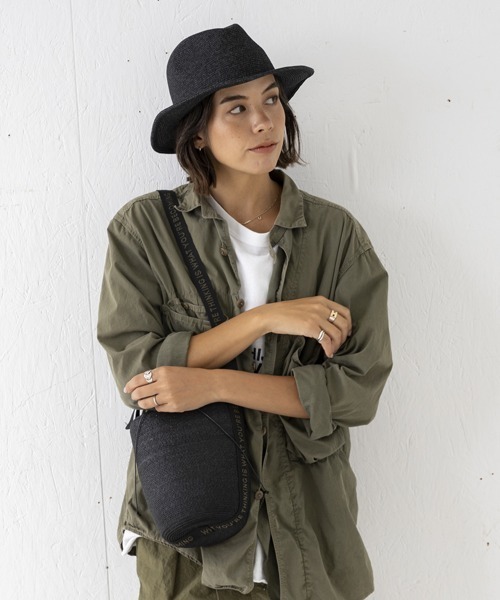 SUBLIME(サブライム)の「【SUBLIME/サブライム】STRAW POUCH shoulder bag ストローポーチ ショルダーバッグ(ショルダーバッグ・レディース・ブラック/ナチュラル・FREE)」の1枚目の写真