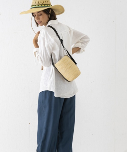 SUBLIME(サブライム)の「【SUBLIME/サブライム】STRAW POUCH shoulder bag ストローポーチ ショルダーバッグ(ショルダーバッグ・レディース・ブラック/ナチュラル・FREE)」の7枚目の写真