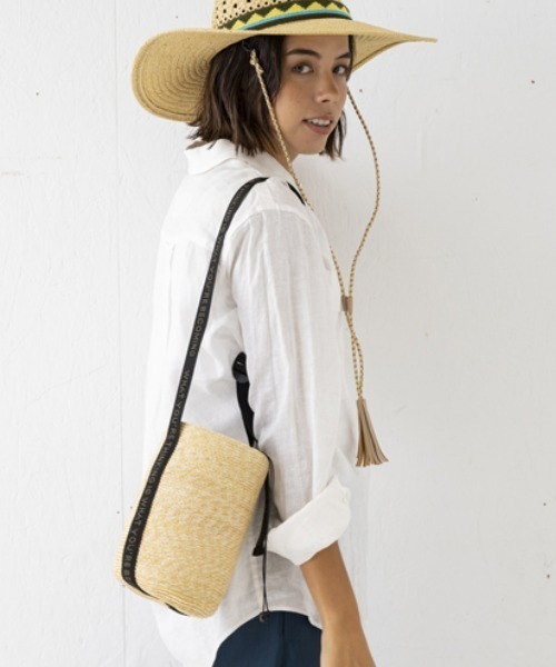 SUBLIME(サブライム)の「【SUBLIME/サブライム】STRAW POUCH shoulder bag ストローポーチ ショルダーバッグ(ショルダーバッグ・レディース・ブラック/ナチュラル・FREE)」の9枚目の写真