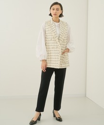 ANAYI | チェックツィードフリンジジレ(その他アウター)