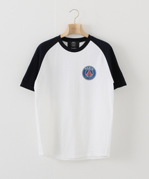 EDIFICE | 【Paris Saint-Germain】ステッカーロゴプリント ラグランTシャツ(Tシャツ/カットソー)
