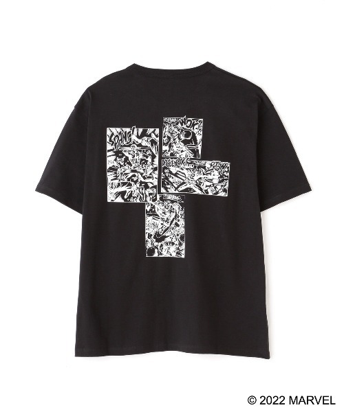 schott（ショット）の「Schott/ショット/SS TEE CAPTAIN AMERICA/キャプテンアメリカ（Tシャツ/カットソー・メンズ・ブラック/ホワイト・XL/M/2XL/L）」の2枚目の写真